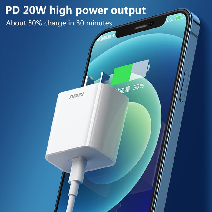 REMAX RP-U79 Speed Series Cargador rápido multicompatible USB-C/Type-C de 20 W