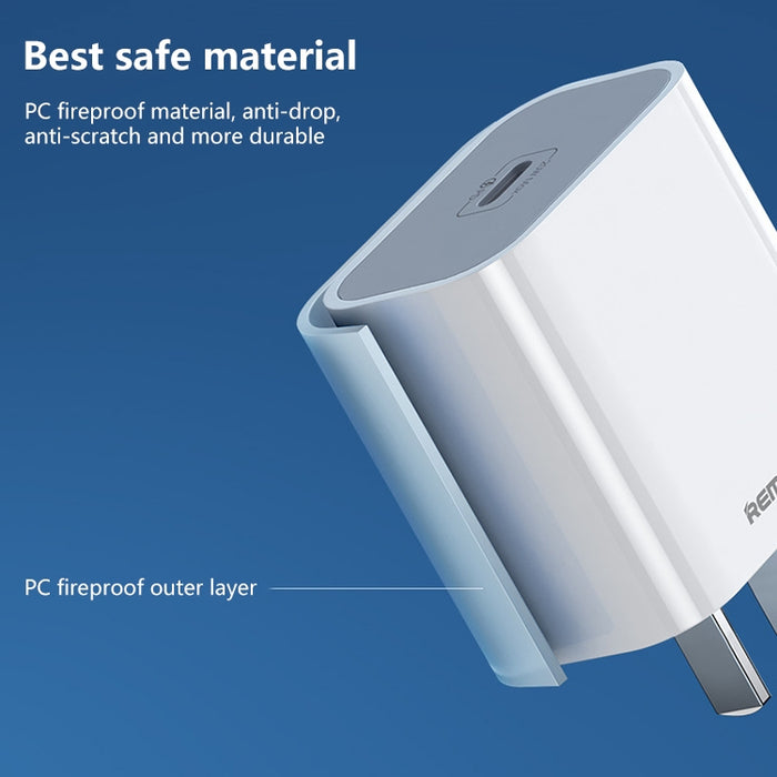 REMAX RP-U79 Speed Series Cargador rápido multicompatible USB-C/Type-C de 20 W