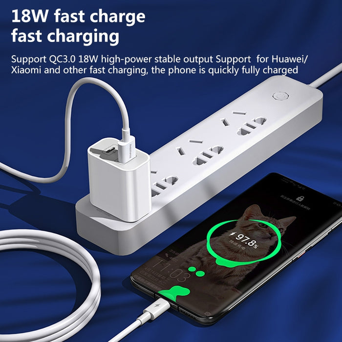 REMAX RP-U68 20W USB+USB-C/Type-C Juego de cargador rápido de doble interfaz