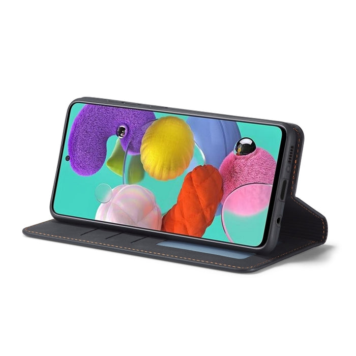 Forwenw Dream Series Oil Edge Fuerte magnetismo Funda de cuero con tapa horizontal con soporte y ranuras para tarjetas y billetera y marco de fotos, For Galaxy A51, For Galaxy A71, For Xiaomi Redmi Note 8 Pro, For Xiaomi Redmi Note 8, For Galaxy S20   ...