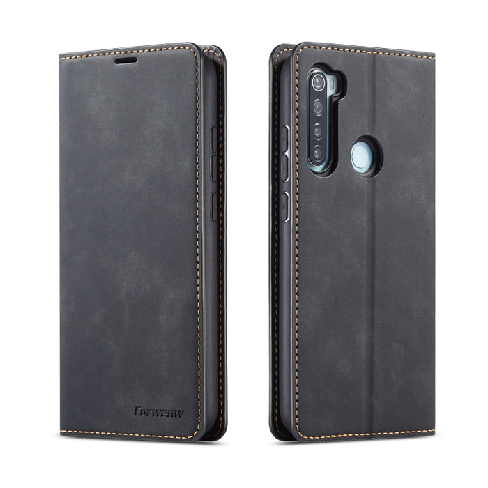 Forwenw Dream Series Oil Edge Fuerte magnetismo Funda de cuero con tapa horizontal con soporte y ranuras para tarjetas y billetera y marco de fotos, For Galaxy A51, For Galaxy A71, For Xiaomi Redmi Note 8 Pro, For Xiaomi Redmi Note 8, For Galaxy S20   ...