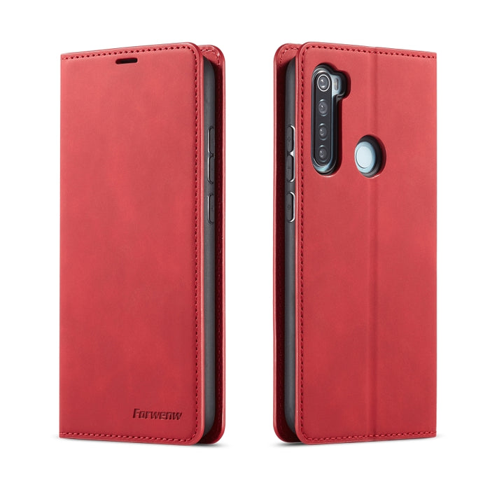 Forwenw Dream Series Oil Edge Fuerte magnetismo Funda de cuero con tapa horizontal con soporte y ranuras para tarjetas y billetera y marco de fotos, For Galaxy A51, For Galaxy A71, For Xiaomi Redmi Note 8 Pro, For Xiaomi Redmi Note 8, For Galaxy S20   ...