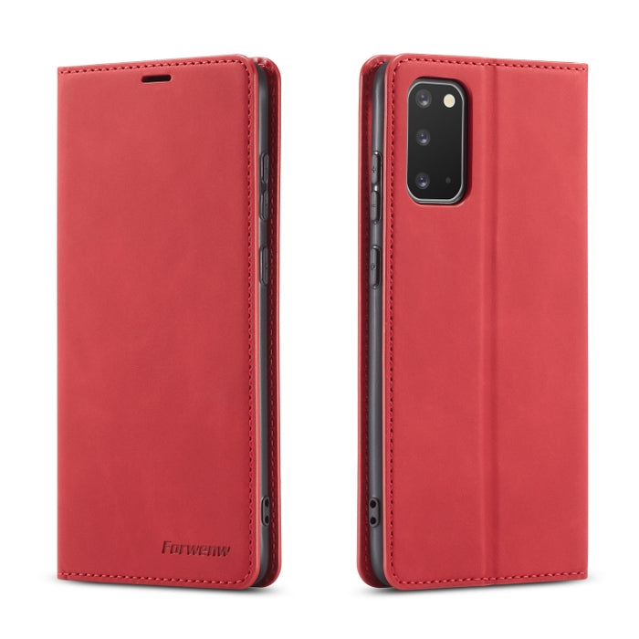 Forwenw Dream Series Oil Edge Fuerte magnetismo Funda de cuero con tapa horizontal con soporte y ranuras para tarjetas y billetera y marco de fotos, For Galaxy A51, For Galaxy A71, For Xiaomi Redmi Note 8 Pro, For Xiaomi Redmi Note 8, For Galaxy S20   ...