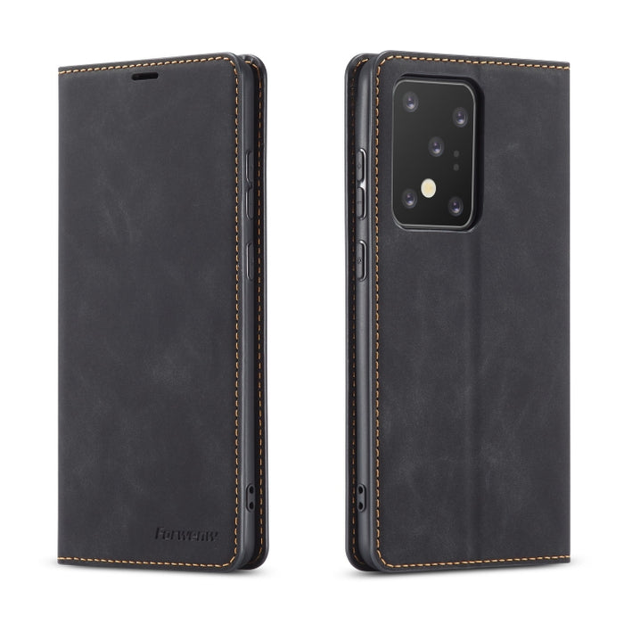Forwenw Dream Series Oil Edge Fuerte magnetismo Funda de cuero con tapa horizontal con soporte y ranuras para tarjetas y billetera y marco de fotos, For Galaxy A51, For Galaxy A71, For Xiaomi Redmi Note 8 Pro, For Xiaomi Redmi Note 8, For Galaxy S20   ...