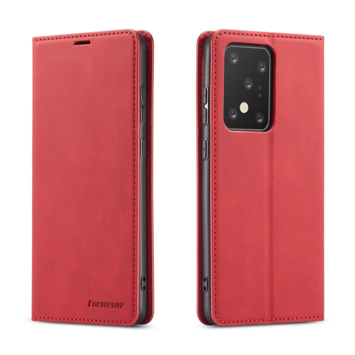 Forwenw Dream Series Oil Edge Fuerte magnetismo Funda de cuero con tapa horizontal con soporte y ranuras para tarjetas y billetera y marco de fotos, For Galaxy A51, For Galaxy A71, For Xiaomi Redmi Note 8 Pro, For Xiaomi Redmi Note 8, For Galaxy S20   ...