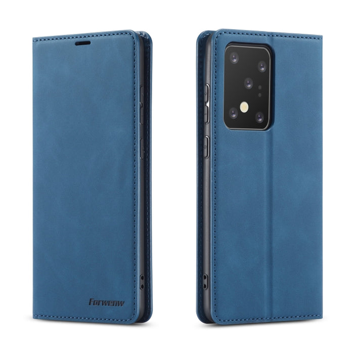 Forwenw Dream Series Oil Edge Fuerte magnetismo Funda de cuero con tapa horizontal con soporte y ranuras para tarjetas y billetera y marco de fotos, For Galaxy A51, For Galaxy A71, For Xiaomi Redmi Note 8 Pro, For Xiaomi Redmi Note 8, For Galaxy S20   ...