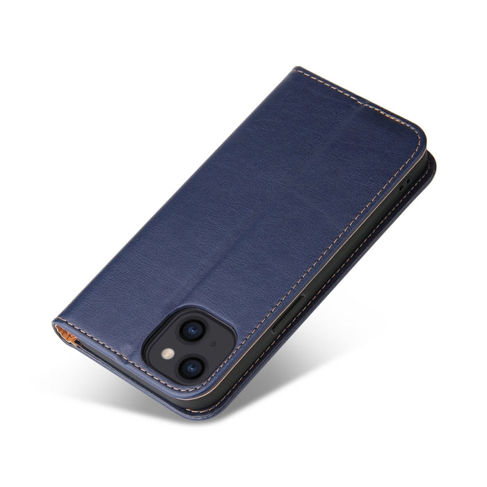 Fierre Shann PU Funda de cuero con textura de cuero genuino para teléfono