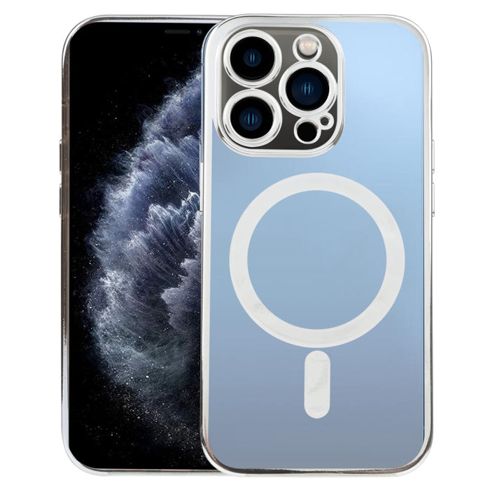 Estuche de teléfono de TPU recto de galvanoplastia MagSafe