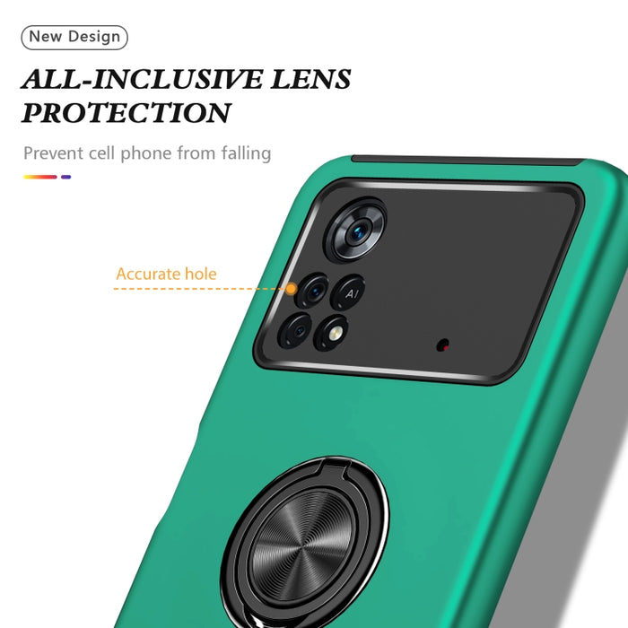 Caja magnética a prueba de golpes para teléfono PC + TPU con soporte de anillo invisible, For Motorola Moto G Stylus 2022, For Motorola Moto G Stylus 5G 2022, For Xiaomi Redmi Note 11 Global, For Xiaomi Poco X4 Pro 5G