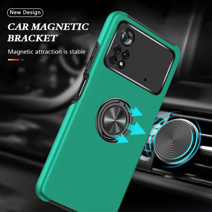 Caja magnética a prueba de golpes para teléfono PC + TPU con soporte de anillo invisible, For Motorola Moto G Stylus 2022, For Motorola Moto G Stylus 5G 2022, For Xiaomi Redmi Note 11 Global, For Xiaomi Poco X4 Pro 5G