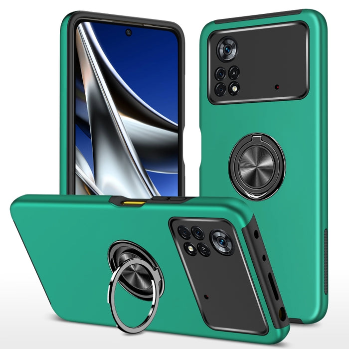 Caja magnética a prueba de golpes para teléfono PC + TPU con soporte de anillo invisible, For Motorola Moto G Stylus 2022, For Motorola Moto G Stylus 5G 2022, For Xiaomi Redmi Note 11 Global, For Xiaomi Poco X4 Pro 5G