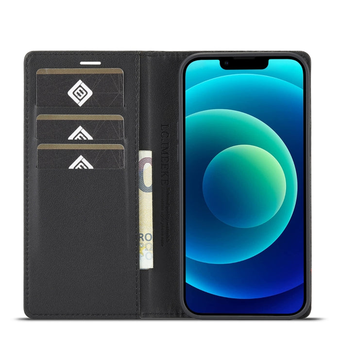 LC.IMEEKE Funda de cuero PU + TPU de fibra de carbono