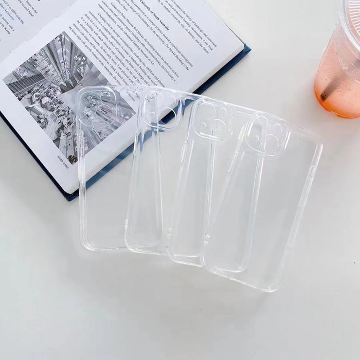 Estuche protector a prueba de golpes de TPU transparente Space Fine Hole