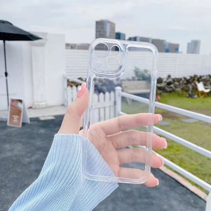 Estuche protector a prueba de golpes de TPU transparente Space Fine Hole
