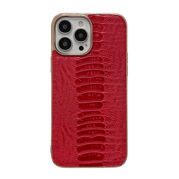 Estuche para teléfono con nano galvanoplastia de la serie Pinshang de cuero genuino