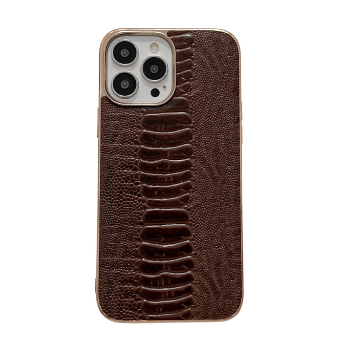 Estuche para teléfono con nano galvanoplastia de la serie Pinshang de cuero genuino