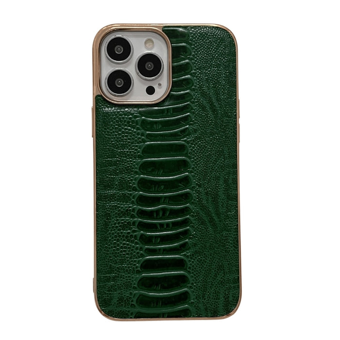 Estuche para teléfono con nano galvanoplastia de la serie Pinshang de cuero genuino