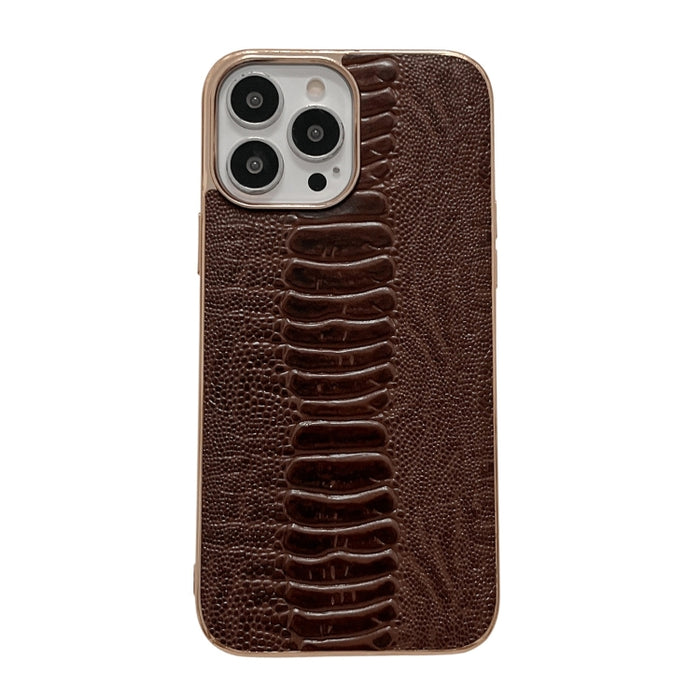 Estuche para teléfono con nano galvanoplastia de la serie Pinshang de cuero genuino