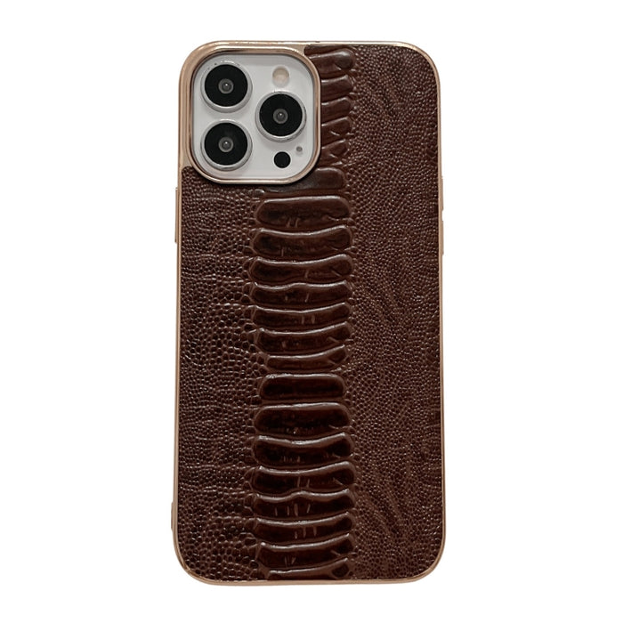 Estuche para teléfono con nano galvanoplastia de la serie Pinshang de cuero genuino