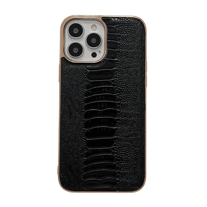 Estuche para teléfono con nano galvanoplastia de la serie Pinshang de cuero genuino