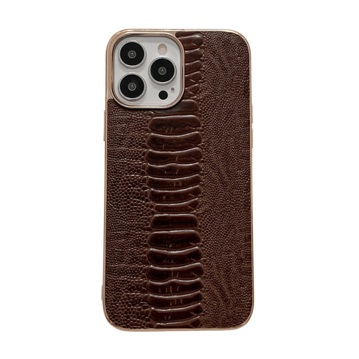 Estuche para teléfono con nano galvanoplastia de la serie Pinshang de cuero genuino
