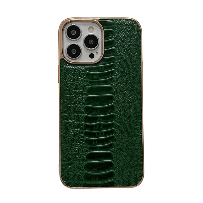Estuche para teléfono con nano galvanoplastia de la serie Pinshang de cuero genuino