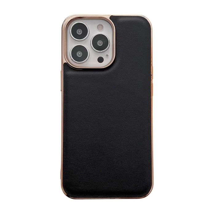 Estuche para teléfono con nano galvanoplastia de la serie Xiaoya de cuero genuino