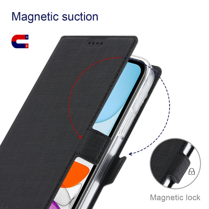 Funda de atracción magnética de cuero PU + TPU a prueba de golpes de la serie ViLi DMX