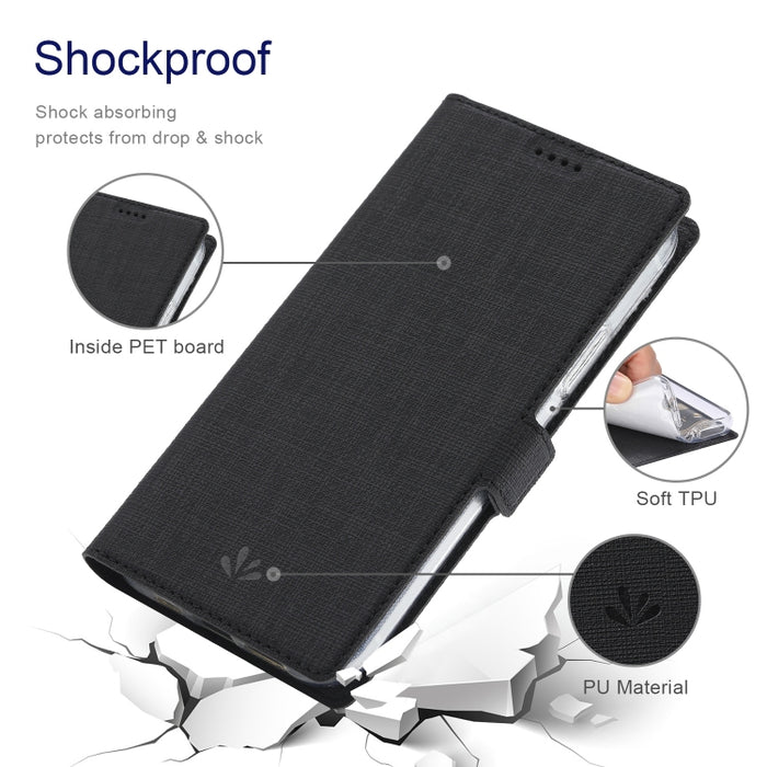 Funda de atracción magnética de cuero PU + TPU a prueba de golpes de la serie ViLi DMX