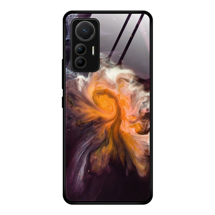 Estuche protector de vidrio con patrón de mármol, For Xiaomi 12 Lite