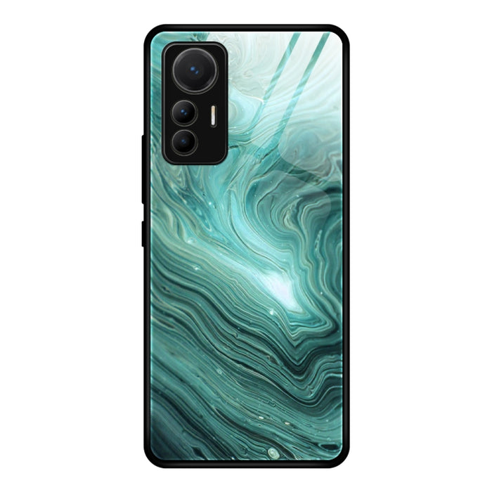 Estuche protector de vidrio con patrón de mármol, For Xiaomi 12 Lite
