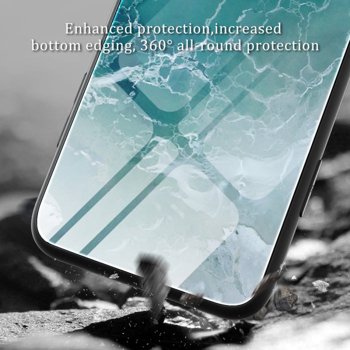 Estuche protector de vidrio con patrón de mármol, For Xiaomi 12 Lite