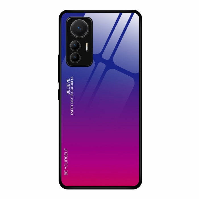 Estuche de vidrio de color degradado, For Xiaomi 12 Lite