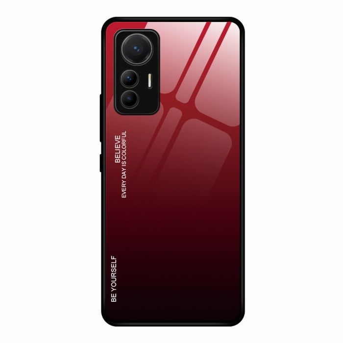 Estuche de vidrio de color degradado, For Xiaomi 12 Lite