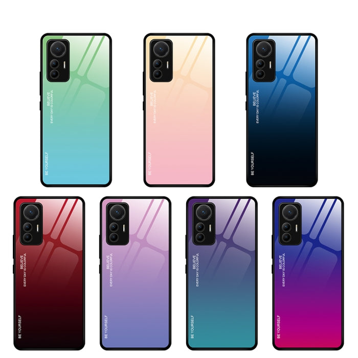 Estuche de vidrio de color degradado, For Xiaomi 12 Lite