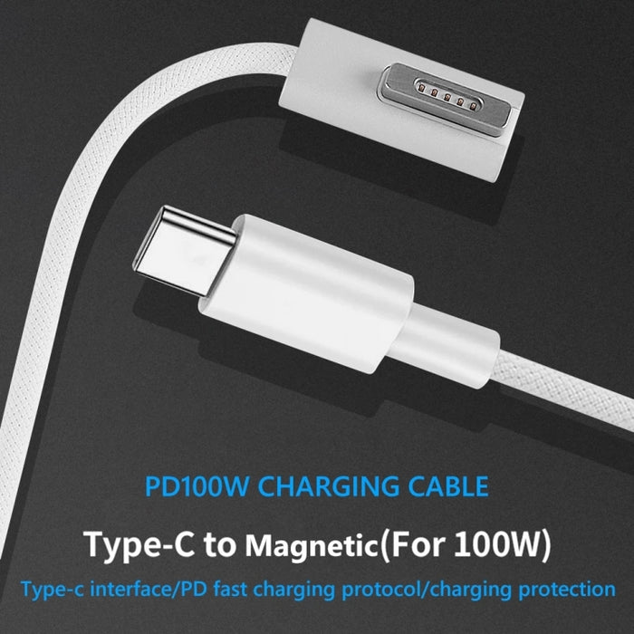 Cable de carga MagSafe 1 de 100 W y 5 pines (en forma de L) a USB-C / Type-C PD, longitud del cable: 1,8 m