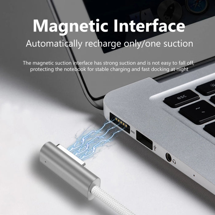 Cable de carga MagSafe 1 de 100 W y 5 pines (en forma de L) a USB-C / Type-C PD, longitud del cable: 1,8 m