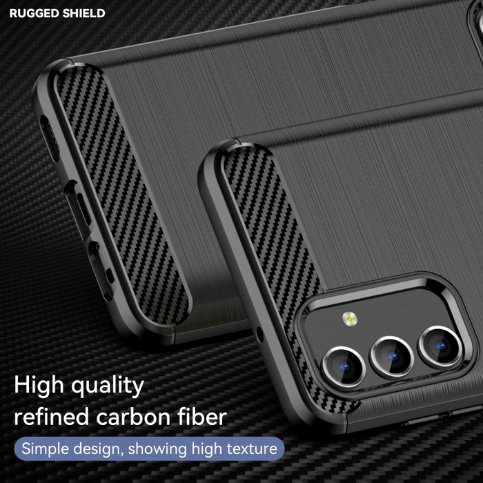 Estuche de TPU de fibra de carbono con textura cepillada, For Samsung Galaxy A04s, For Xiaomi 12S Ultra