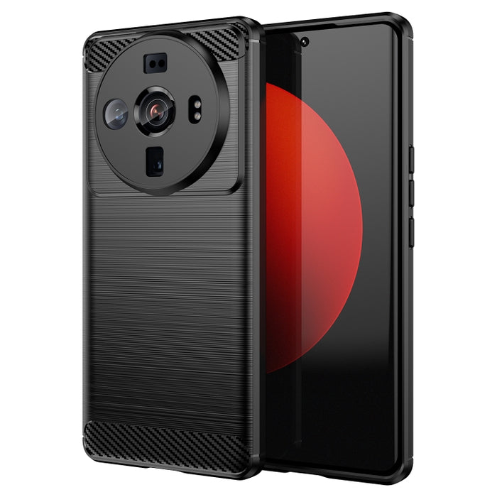 Estuche de TPU de fibra de carbono con textura cepillada, For Samsung Galaxy A04s, For Xiaomi 12S Ultra