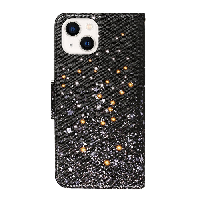 Estuche para teléfono de cuero con tapa de dibujo coloreado en 3D