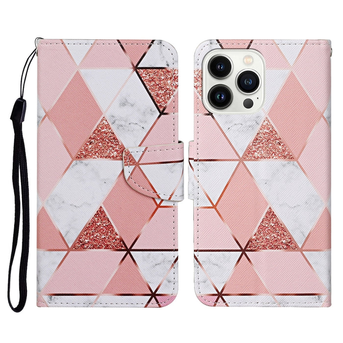 Estuche para teléfono de cuero con tapa de dibujo coloreado en 3D