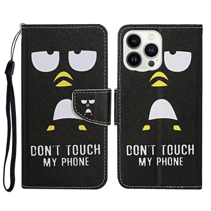 Estuche para teléfono de cuero con tapa de dibujo coloreado en 3D
