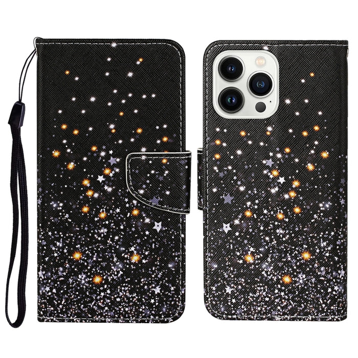 Estuche para teléfono de cuero con tapa de dibujo coloreado en 3D