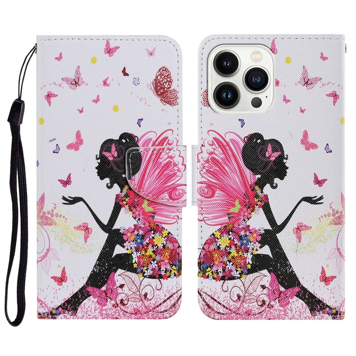Estuche para teléfono de cuero con tapa de dibujo coloreado en 3D