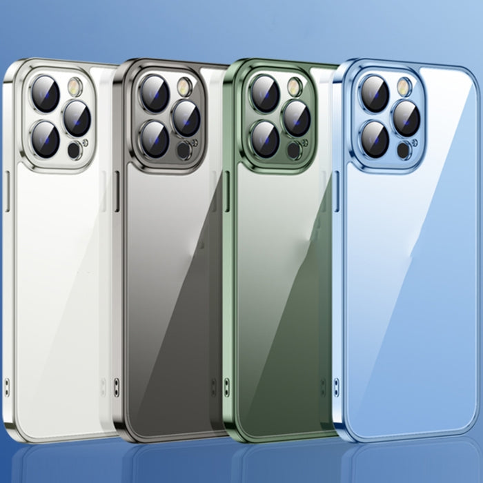 Estuche para teléfono con gafas de vidrio electrochapado