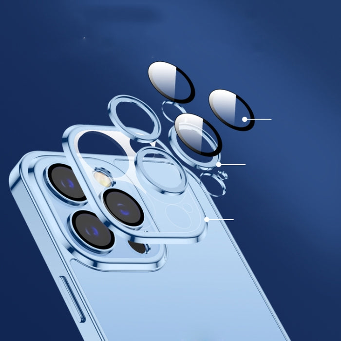 Estuche para teléfono con gafas de vidrio electrochapado