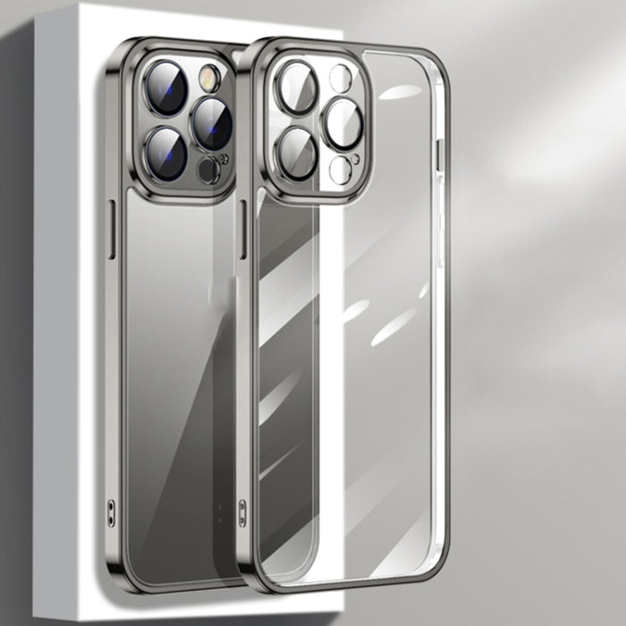 Estuche para teléfono con gafas de vidrio electrochapado