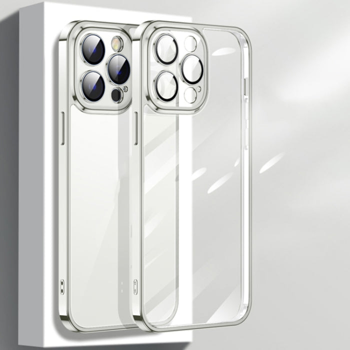 Estuche para teléfono con gafas de vidrio electrochapado