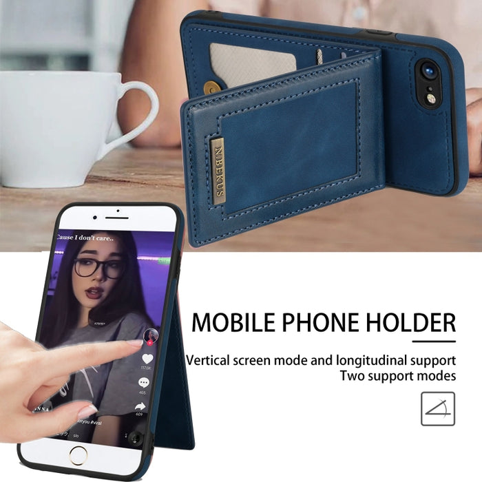 N.BEKUS Estuche para teléfono RFID con ranura para tarjeta con tapa vertical, For iPhone SE 2022 / SE 2022 / 8 / 7, For iPhone 8 Plus / 7 Plus, For iPhone 11 Pro Max, For iPhone 11 Pro, For iPhone 12 mini, For iPhone 12 Pro, For iPhone 12 Pro Max      ...