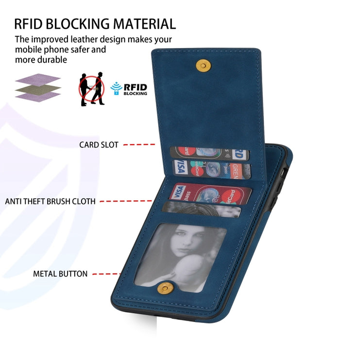 N.BEKUS Estuche para teléfono RFID con ranura para tarjeta con tapa vertical, For iPhone SE 2022 / SE 2022 / 8 / 7, For iPhone 8 Plus / 7 Plus, For iPhone 11 Pro Max, For iPhone 11 Pro, For iPhone 12 mini, For iPhone 12 Pro, For iPhone 12 Pro Max      ...